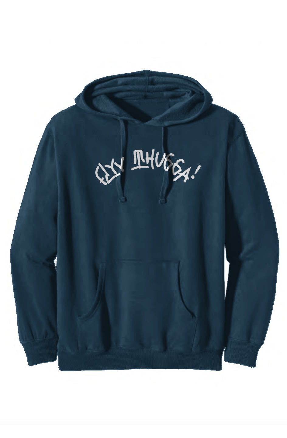 (STITCHED FLYY THUGGA) organic/recycled pullover hooded sweatshirt