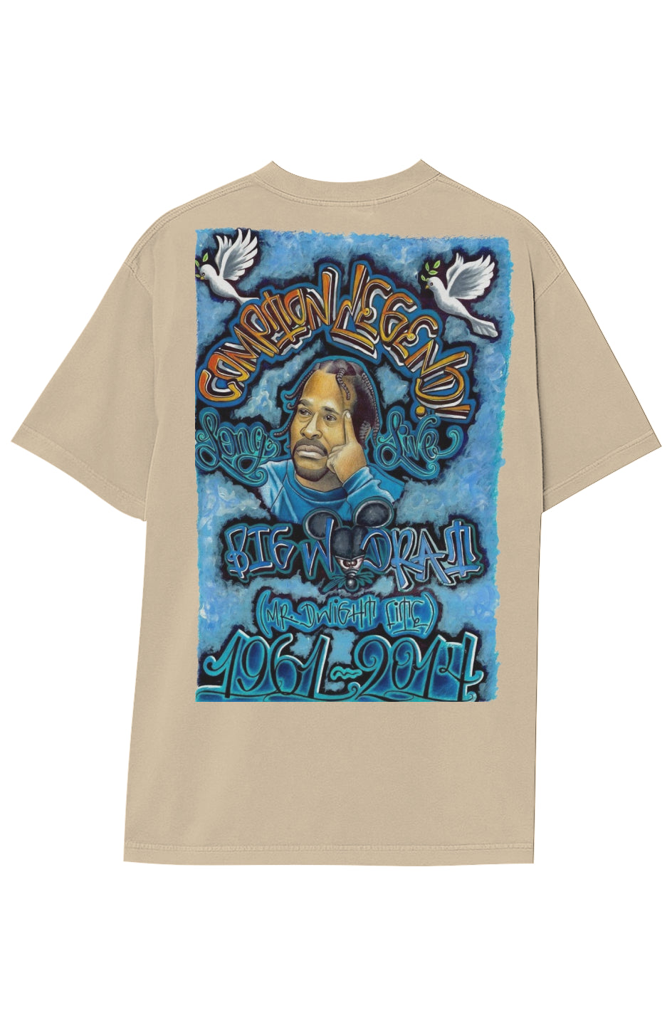 BIG WOODRAT Garment-Dyed Crewneck T-Shirt