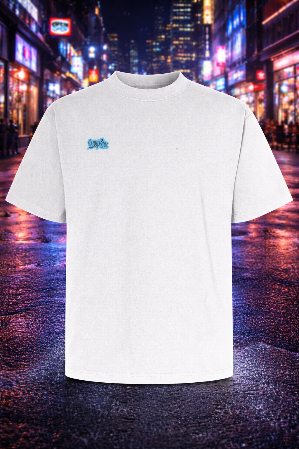Graphic (White) Mens Cropped Max Heavyweight Tee