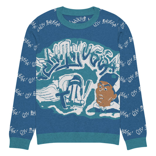 Knitted crew neck sweater